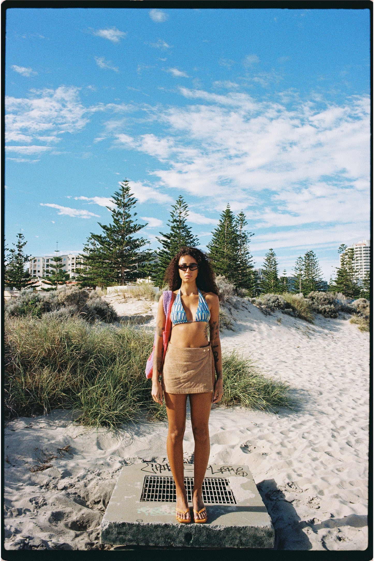 Wattle Wrap Skirt Brown
