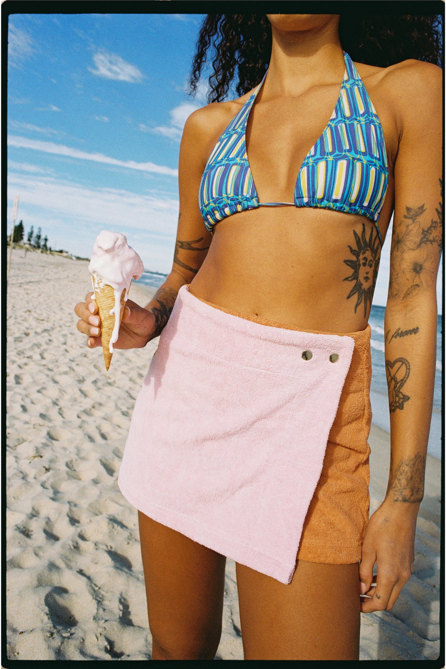 Wattle Wrap Skirt Galah